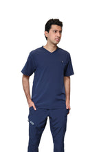 Cargar imagen en el visor de la galería, Conjunto SET Filipina y Pantalón JOGGER EA-04 REPELENTE A FLUIDOS-Color MARINO HOMBRE-HASSAN Uniformes