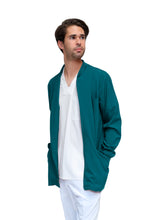 Cargar imagen en el visor de la galería, CHAMARRA WARM UP DOBLE STRETCH CON CIERRE con REPELENTE A FLUIDOS para Hombre - EA-06