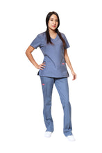 Cargar imagen en el visor de la galería, Conjunto SET Filipina y Pantalón ER-01 Kate -Color ACERO - Dama- Ana Isabel Uniformes