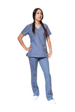 Cargar imagen en el visor de la galería, Conjunto SET Filipina y Pantalón ER-01 Kate -Color ACERO - Dama- Ana Isabel Uniformes