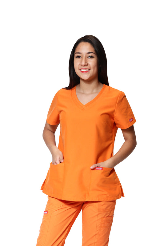Conjunto SET Filipina y Pantalón ER-01 Kate -Color NARANJA - Dama- Ana Isabel Uniformes