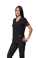 Cargar imagen en el visor de la galería, Conjunto SET Filipina y Pantalón ER-01 Kate -Color NEGRO - Dama- Ana Isabel Uniformes