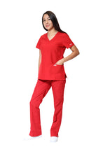 Cargar imagen en el visor de la galería, Conjunto SET Filipina y Pantalón ER-01 Kate -Color ROJO - Dama- Ana Isabel Uniformes