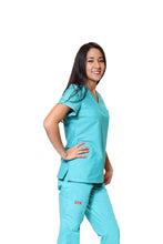 Cargar imagen en el visor de la galería, Conjunto SET Filipina y Pantalón ER-01 Kate -Color VERDE - Dama- Ana Isabel Uniformes