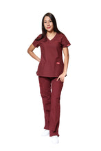 Cargar imagen en el visor de la galería, Conjunto SET Filipina y Pantalón ER-01 Kate -Color VINO - Dama- Ana Isabel Uniformes
