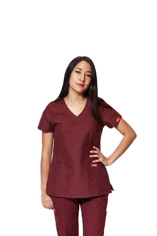 Conjunto SET Filipina y Pantalón ER-01 Kate -Color VINO - Dama- Ana Isabel Uniformes