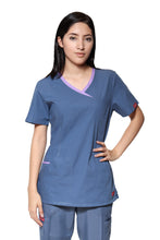 Cargar imagen en el visor de la galería, Conjunto SET Filipina y Pantalón ER-05 Titi -Color ACERO/LILA - Dama- Ana Isabel Uniformes