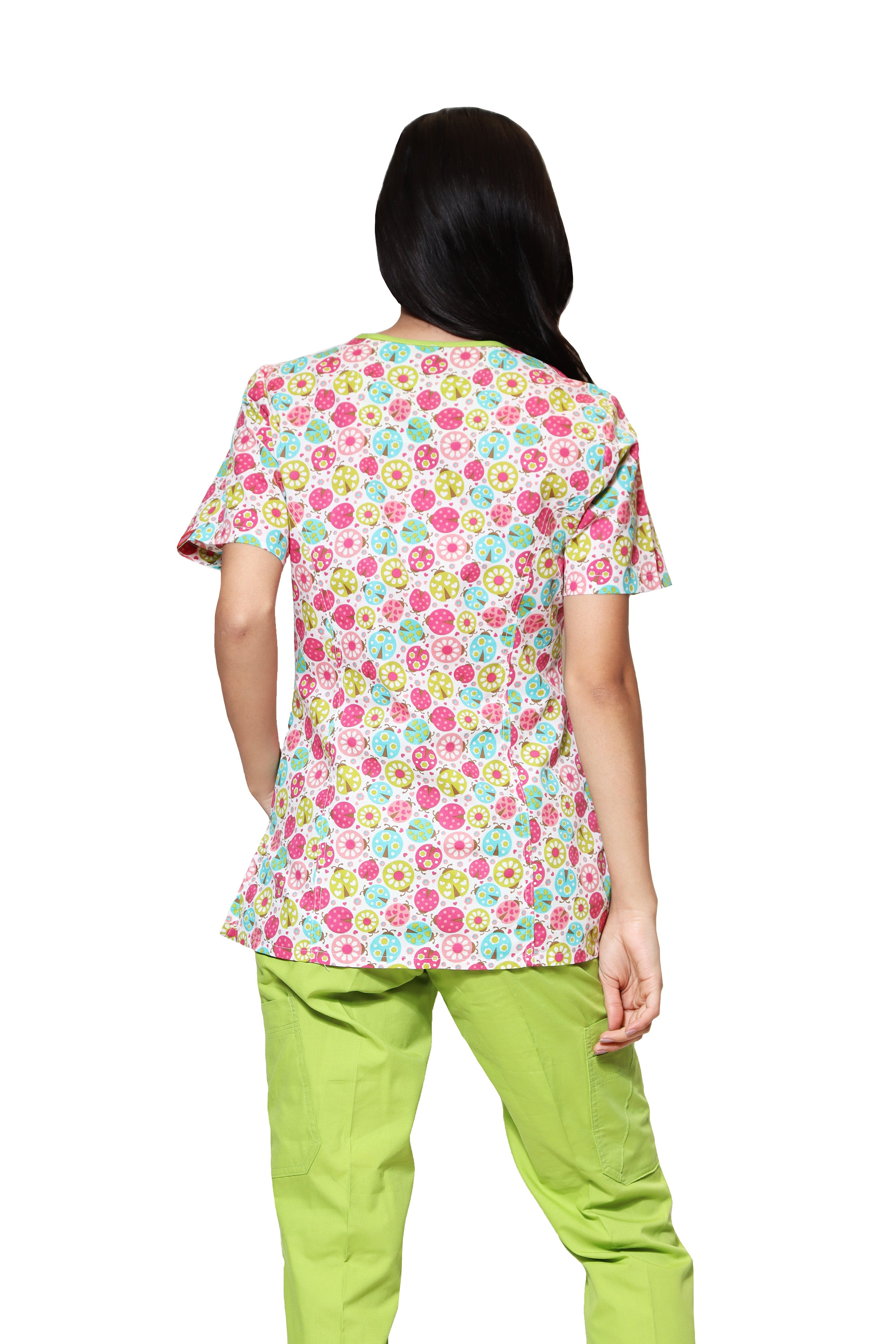 Conjunto SET Filipina y Pantalón ER-05 Titi -Color CATA/MANZANA- Dama- Ana Isabel Uniformes