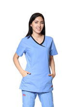 Cargar imagen en el visor de la galería, Conjunto SET Filipina y Pantalón ER-05 Titi -Color FRANCIA/NEGRO- Dama- Ana Isabel Uniformes