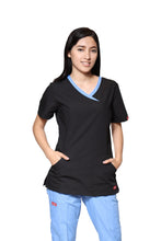 Cargar imagen en el visor de la galería, Conjunto SET Filipina y Pantalón ER-05 Titi -Color NEGRO/FRANCIA- Dama- Ana Isabel Uniformes