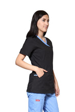 Cargar imagen en el visor de la galería, Conjunto SET Filipina y Pantalón ER-05 Titi -Color NEGRO/FRANCIA- Dama- Ana Isabel Uniformes