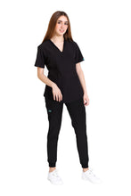 Cargar imagen en el visor de la galería, CONJUNTOS COLOR NEGRO CON PANT JOGGER DAMA EV-01-02-03-04-16-18-20-30