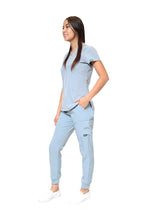 Cargar imagen en el visor de la galería, Conjunto SET Filipina y Pantalón JOGGER EV-04 Tatita REPELENTE A FLUIDOS-Color MISTY Dama-Ana Isabel Uniformes
