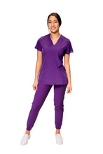 Cargar imagen en el visor de la galería, CONJUNTOS COLOR UVA CON PANT JOGGER DAMA EV-04-30