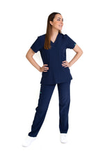 Cargar imagen en el visor de la galería, Conjunto SET Filipina y Pantalón EV-04 Tatita REPELENTE A FLUIDOS-Color MARINO Dama-Ana Isabel Uniformes