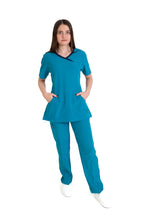 Cargar imagen en el visor de la galería, CONJUNTOS COMBINADOS EV-10-11-13-14-15 - Pantalón Verde y Pistache - REPELENTES DAMA