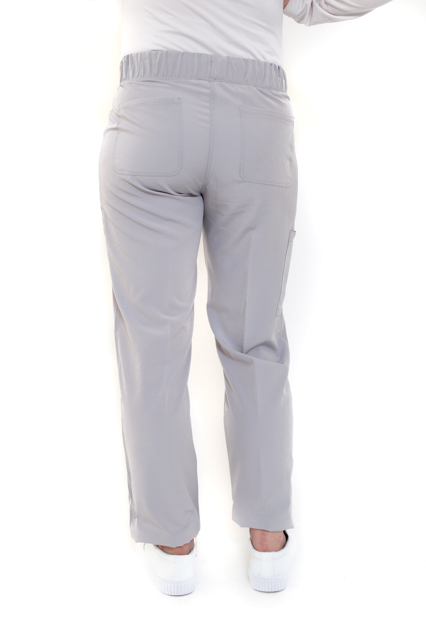 Conjunto SET Filipina y Pantalón EV-02 Muñin REPELENTE A FLUIDOS-Color GRIS Dama-Ana Isabel Uniformes