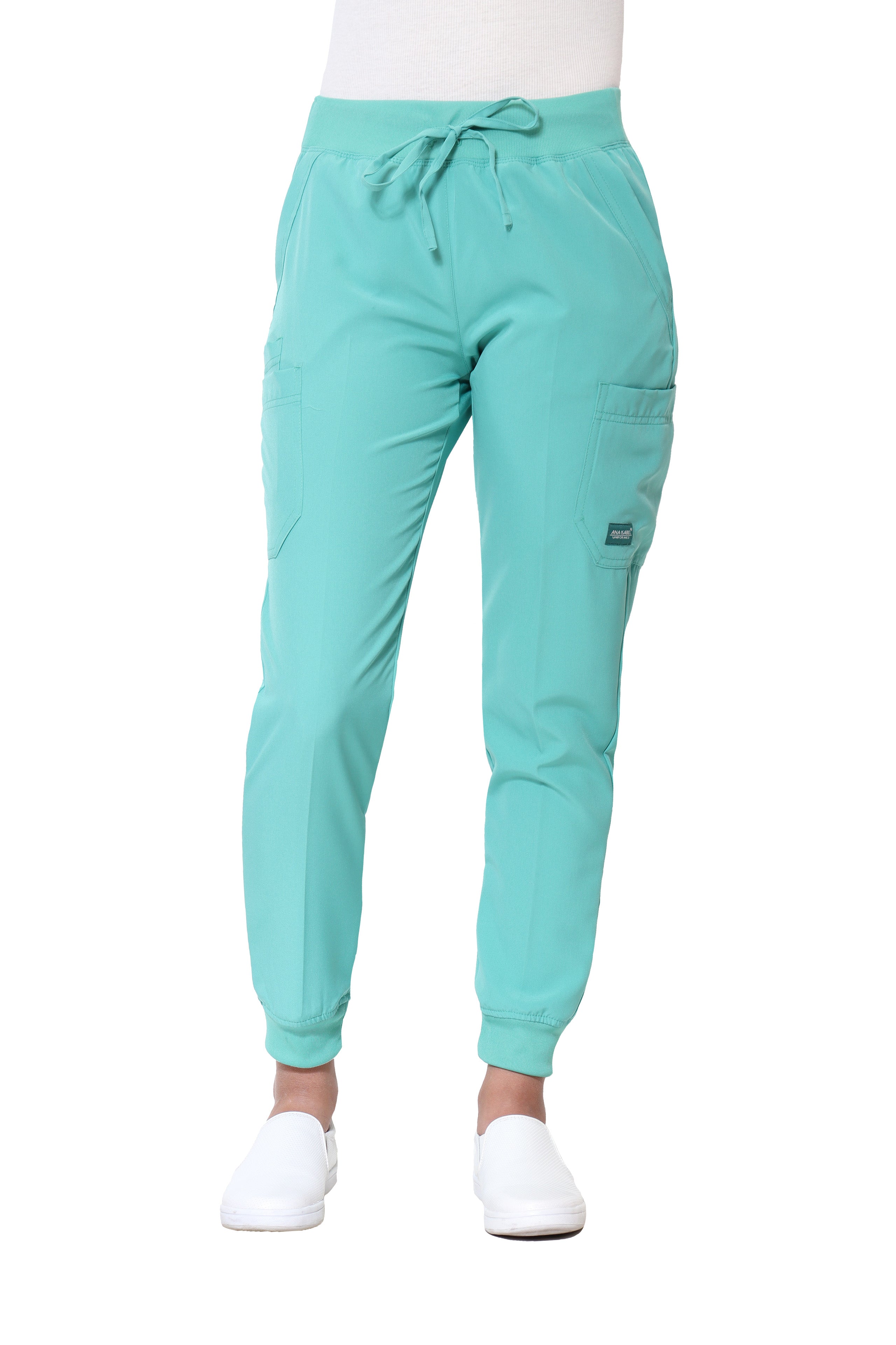 Conjunto SET Filipina y Pantalón JOGGER EV-04 Tatita REPELENTE A FLUIDOS-Color VERDE JADE Dama-Ana Isabel Uniformes
