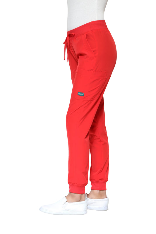 Pantalón Pant JOGGER EV-125 REPELENTE A FLUIDOS-Color ROJO Dama-Ana Isabel Uniformes