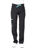 Cargar imagen en el visor de la galería, Conjunto SET Filipina y Pantalón EV-18 CANDY REPELENTE A FLUIDOS-Color Negro/Aqua Dama-Ana Isabel Uniformes