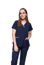 Cargar imagen en el visor de la galería, Conjunto SET Filipina y Pantalón EV-18 CANDY REPELENTE A FLUIDOS-Color Marino/Francia Dama-Ana Isabel Uniformes