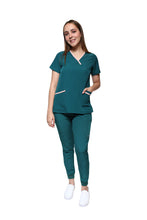 Cargar imagen en el visor de la galería, Conjunto SET Filipina y Pantalón JOGGER EV-18 CANDY REPELENTE A FLUIDOS-Color  Pasto/Pastel Dama-Ana Isabel Uniformes