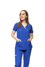 Cargar imagen en el visor de la galería, Conjunto SET Filipina y Pantalón EV-18 CANDY REPELENTE A FLUIDOS-Color Rey/Gris Dama-Ana Isabel Uniformes