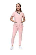 Cargar imagen en el visor de la galería, Conjunto SET Filipina y Pantalón JOGGER EV-18 CANDY REPELENTE A FLUIDOS-Color Pastel/Pasto Dama-Ana Isabel Uniformes