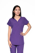 Cargar imagen en el visor de la galería, Conjunto SET Filipina y Pantalón EV-30 Paola con Cierre REPELENTE A FLUIDOS-Color Uva Dama-Ana Isabel Uniformes