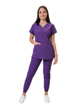 Cargar imagen en el visor de la galería, CONJUNTOS COLOR UVA CON PANT JOGGER DAMA EV-04-30