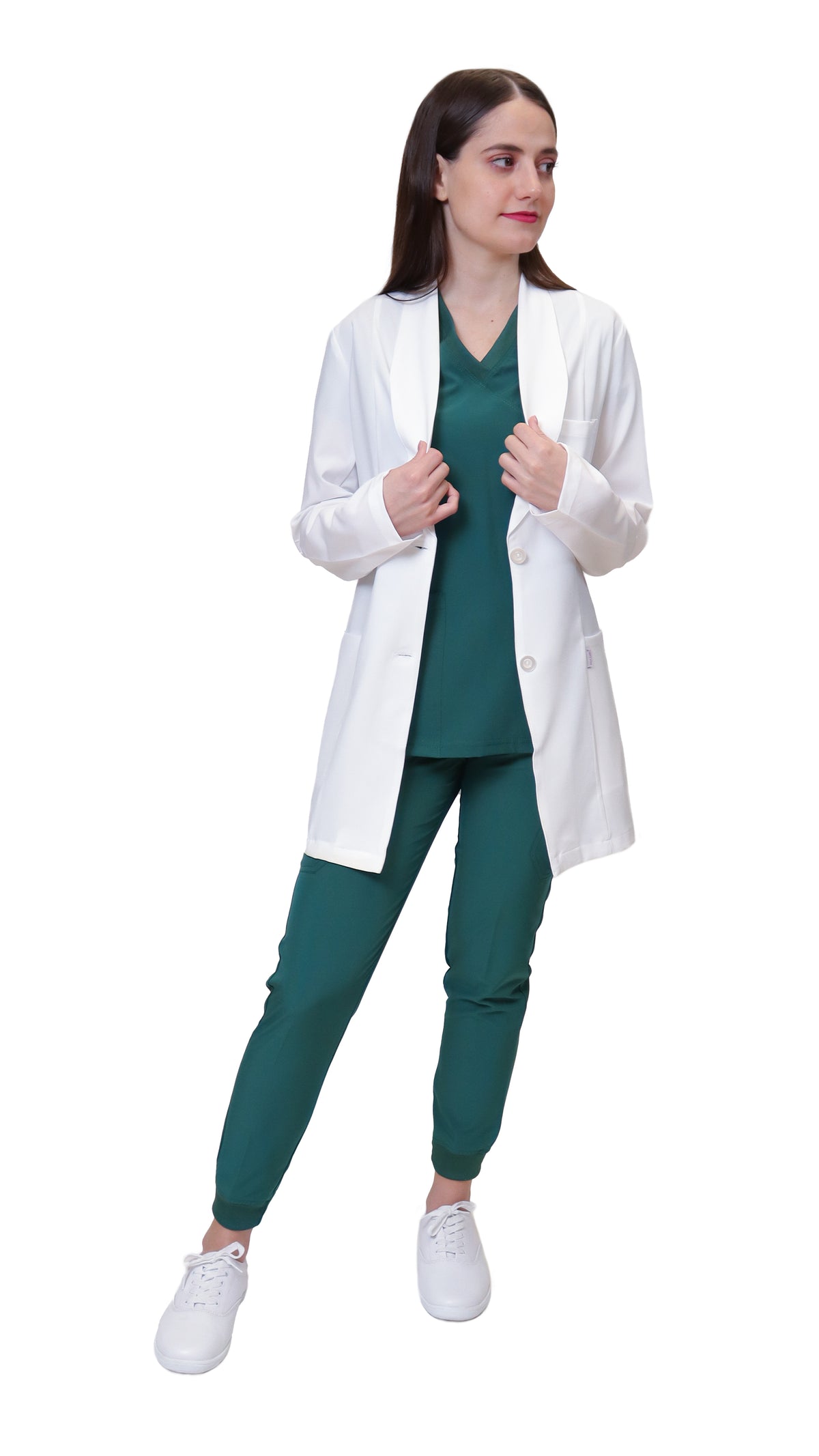 KIT Estudiantes - Bata Doble Stretch Repelente a Fluidos y Conjunto Quirúrgico Repelente con Pant Recto
