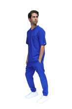 Cargar imagen en el visor de la galería, Conjunto SET Filipina y Pantalón JOGGER EA-04 REPELENTE A FLUIDOS-Color AZUL GALACTICO HOMBRE-HASSAN Uniformes