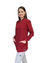 Cargar imagen en el visor de la galería, CHAMARRA WARM UP DOBLE STRETCH CON CIERRE con REPELENTE A FLUIDOS para Dama - EV-25