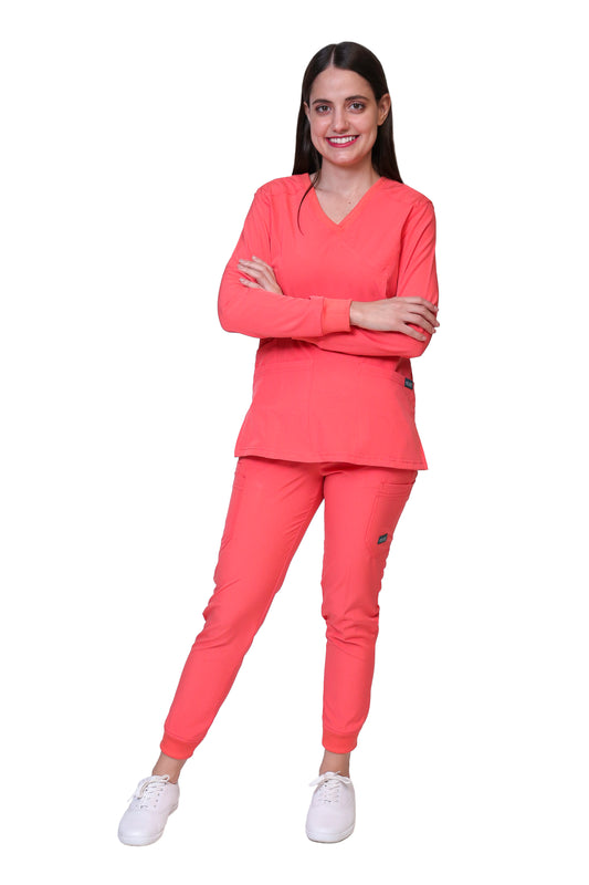 CONJUNTOS CON PANT JOGGER COLOR DURAZNO DAMA EV-02-16-18-20-30