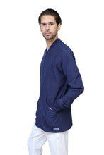 Cargar imagen en el visor de la galería, CHAMARRA WARM UP DOBLE STRETCH CON CIERRE con REPELENTE A FLUIDOS para Hombre - EA-06