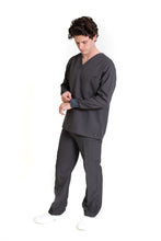 Cargar imagen en el visor de la galería, Conjunto SET Filipina MANGA LARGA y Pantalón JP-14 UNISEX-Color PEWTER-JUANPA