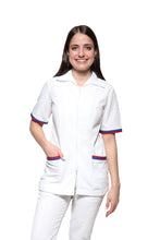 Cargar imagen en el visor de la galería, Filipina Top KA-01 ENF -Color BLANCO Dama-KAREN MEDICAL FASHION