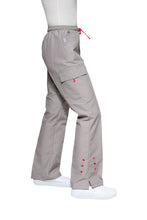 Cargar imagen en el visor de la galería, Conjunto SET Filipina y Pantalón KA-56 MARIPOSITAS -Color GRIS/FIUSHA- Dama- KAREN MEDICAL FASHION