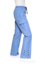 Cargar imagen en el visor de la galería, Conjunto SET Filipina y Pantalón KA-56 MARIPOSITAS -Color PLUMBAGO/MARINO- Dama- KAREN MEDICAL FASHION