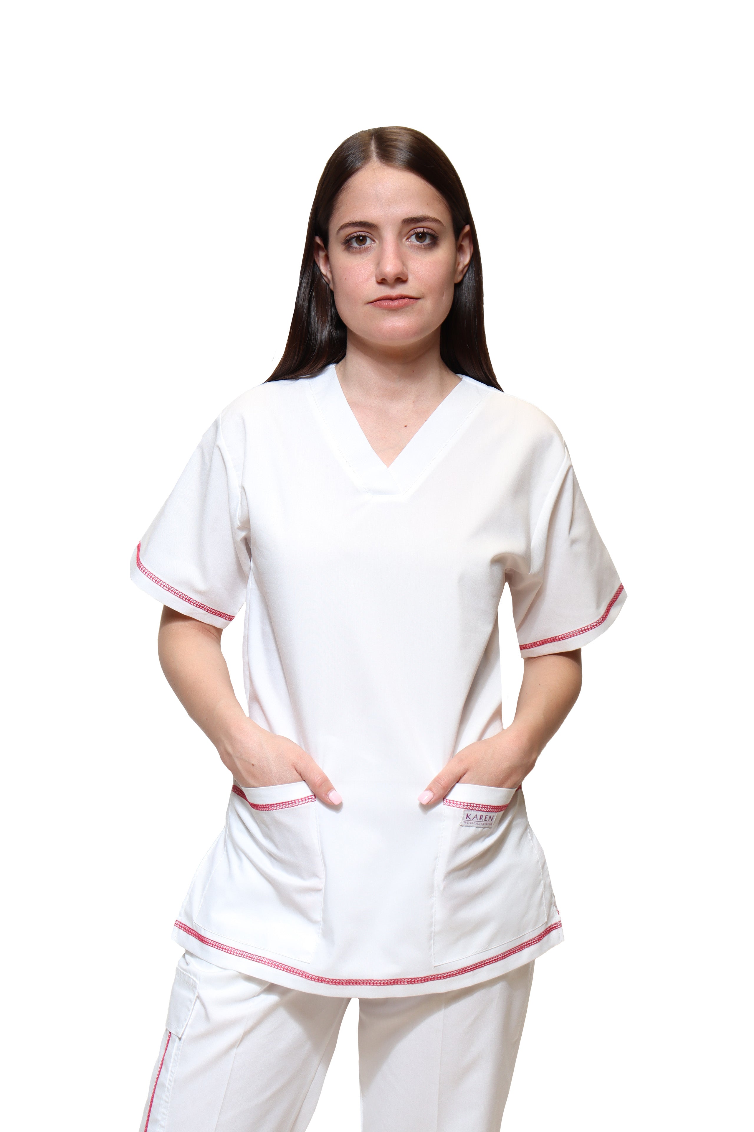 Filipinas Tops KA-80-79-78-77-70-68-67-66-65 - Blanco - KAREN MEDICAL FASHION