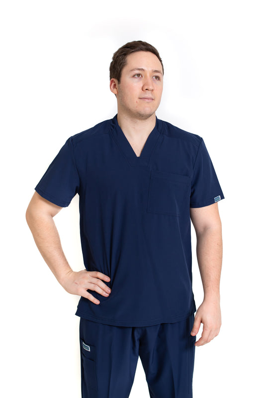 Conjunto SET Filipina y Pantalón JOGGER EA-02 REPELENTE A FLUIDOS-Color MARINO HOMBRE-HASSAN Uniformes