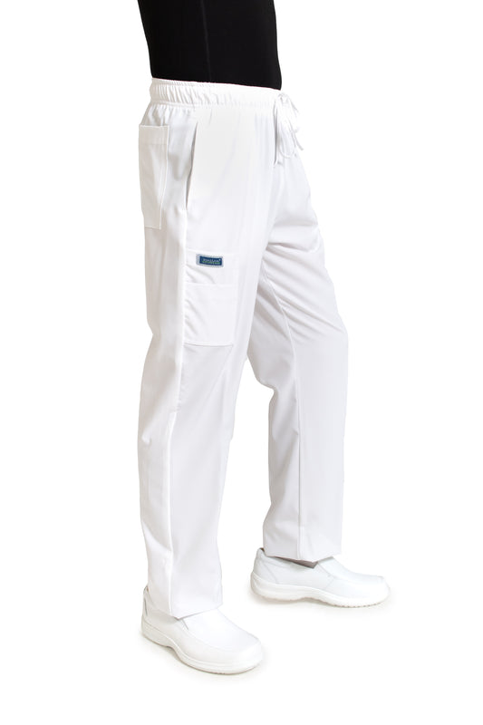 Pantalón Pant EA-02P REPELENTE A FLUIDOS-Color BLANCO HOMBRE-HASSAN Uniformes