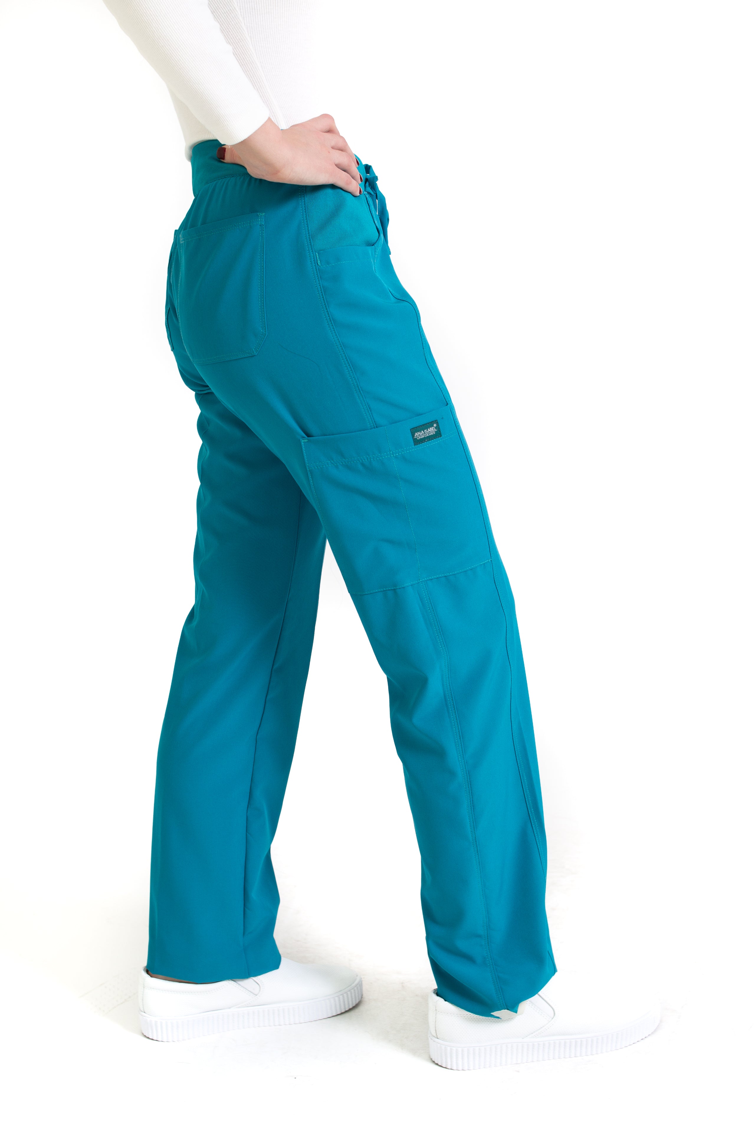 Conjunto SET Filipina MANGA LARGA y Pantalón EV-16 Tatita REPELENTE A FLUIDOS-Color VERDE Dama-Ana Isabel Uniformes