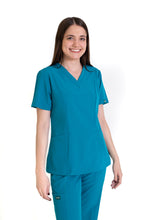 Cargar imagen en el visor de la galería, Conjunto SET Filipina y Pantalón EV-01 Chicu REPELENTE A FLUIDOS-Color VERDE Dama-Ana Isabel Uniformes