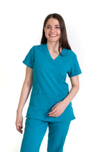 Cargar imagen en el visor de la galería, Conjunto SET Filipina y Pantalón EV-04 Tatita REPELENTE A FLUIDOS-Color VERDE Dama-Ana Isabel Uniformes