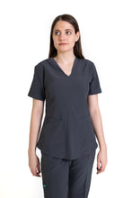 Cargar imagen en el visor de la galería, Filipina Top EV-02 Muñin REPELENTE A FLUIDOS-Color PEWTER Dama-Ana Isabel Uniformes