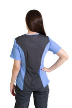 Cargar imagen en el visor de la galería, Conjunto SET Filipina y Pantalón EV-02 Muñin REPELENTE A FLUIDOS-Color FRANCIA/PEWTER con PANT PEWTER Dama-Ana Isabel Uniformes