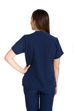 Cargar imagen en el visor de la galería, Conjunto SET Filipina y Pantalón EV-03 Nani REPELENTE A FLUIDOS-Color MARINO Dama-Ana Isabel Uniformes