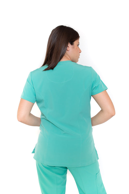 Filipina Top EV-04 Tatita REPELENTE A FLUIDOS-Color JADE Dama-Ana Isabel Uniformes