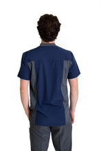 Cargar imagen en el visor de la galería, Conjunto SET Filipina y Pantalón EA-02 REPELENTE A FLUIDOS-Color MARINO/PEWTER con PANT PEWTER HOMBRE-HASSAN Uniformes